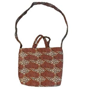 Anthropologie ethnic tribal print fabric purse